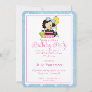Invitación a la fiesta de cumpleaños de Niña Azul