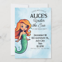 Invitación a la fiesta de cumpleaños de niños con 