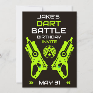 Invitación a la fiesta de cumpleaños de niños Dart