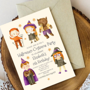 Invitación a la fiesta de cumpleaños de niños disf