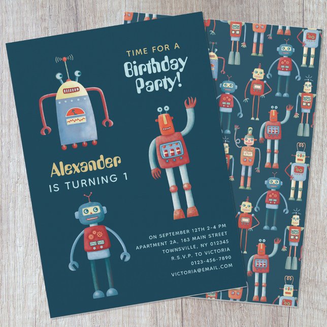 Invitación a la fiesta de cumpleaños de niños robó (Subido por el creador)