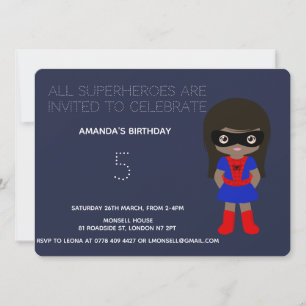 Invitación a la fiesta de cumpleaños de niños supe