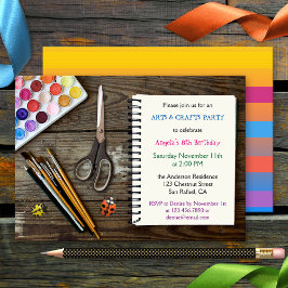 Invitación a la fiesta de cumpleaños de niños y ar