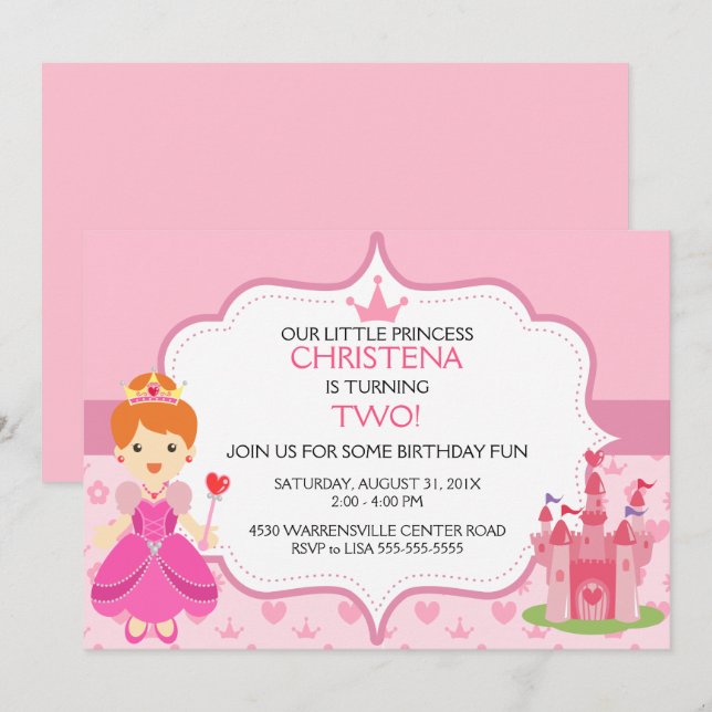 Invitación a la fiesta de cumpleaños de nuestra pe (Anverso / Reverso)