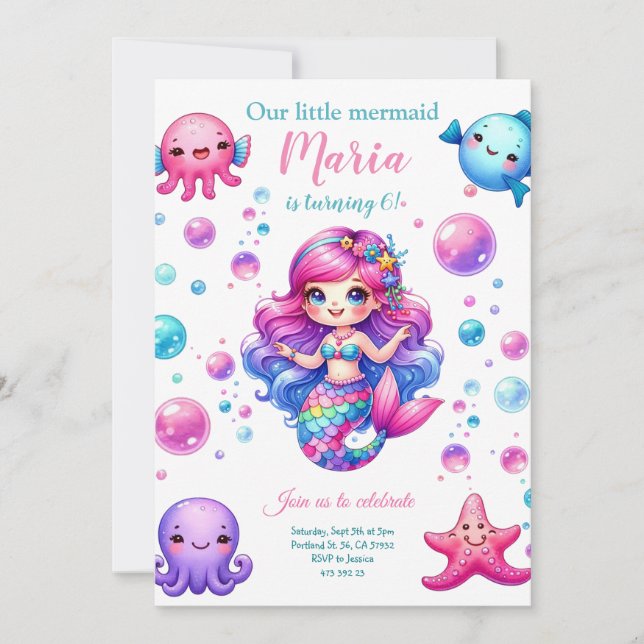 Invitación a la fiesta de cumpleaños de nuestra si (Anverso)