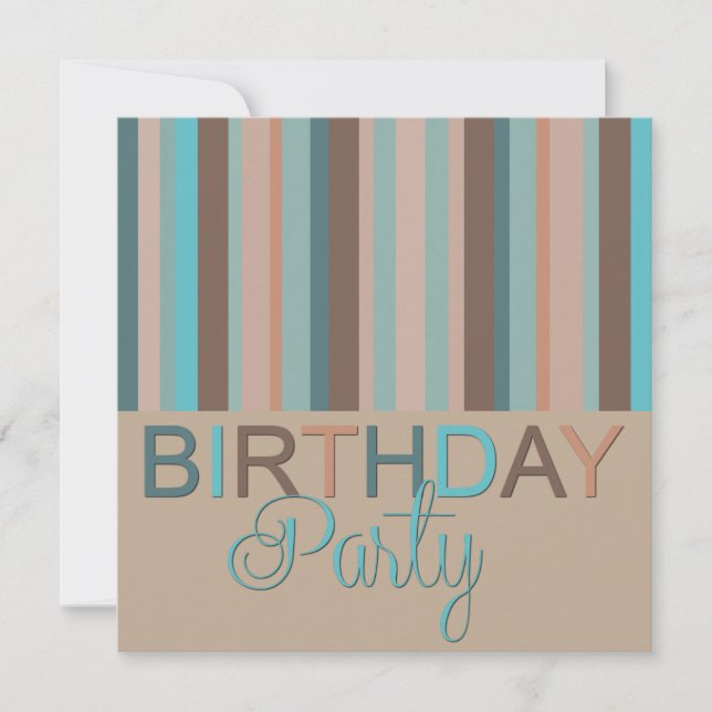 Invitación a la fiesta de cumpleaños de Ocean Colo (Anverso)