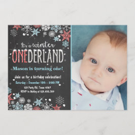 Invitación a la fiesta de cumpleaños de Onederland