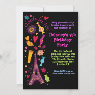 Invitación a la fiesta de cumpleaños de Oooh La La