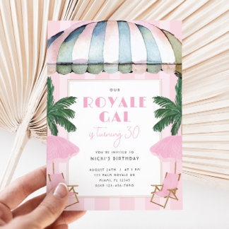 Invitación a la fiesta de cumpleaños de Palm Royal