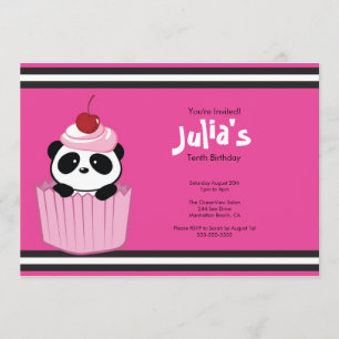 Invitación a la fiesta de cumpleaños de Panda