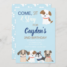 Invitación a la fiesta de cumpleaños de Papúa Azul