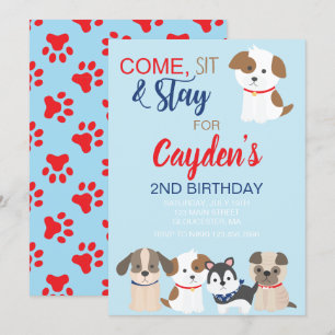 Invitación a la fiesta de cumpleaños de Papúa Azul