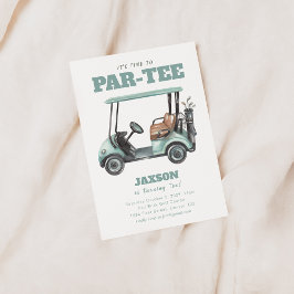 Invitación a la fiesta de cumpleaños de Par-Tee Go