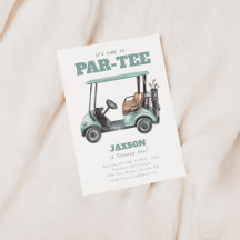 Invitación a la fiesta de cumpleaños de Par-Tee Go