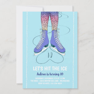 Invitación a la fiesta de cumpleaños de patinaje s