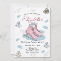 Invitación a la fiesta de cumpleaños de patinaje s