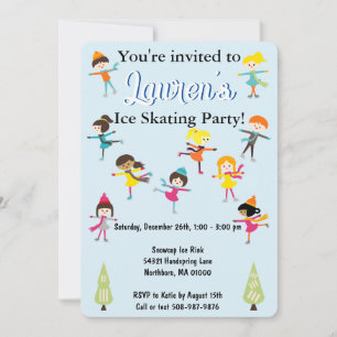 Invitación a la fiesta de cumpleaños de patinaje s