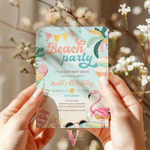Invitación a la fiesta de cumpleaños de Peach Blue