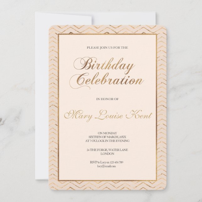 Invitación a la fiesta de cumpleaños de Peach y Go (Anverso)