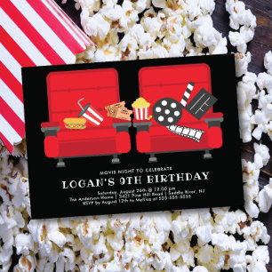 Invitación a la fiesta de cumpleaños de película