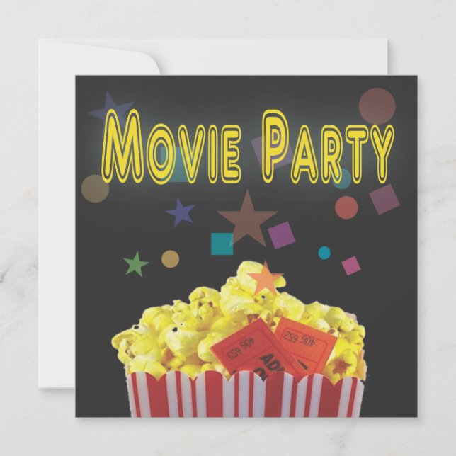 Invitación a la fiesta de cumpleaños de película n (Anverso)