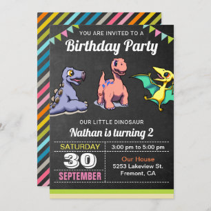 Invitación a la fiesta de cumpleaños de pequeños d