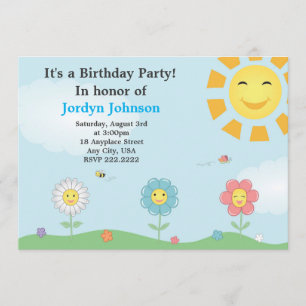 Invitación a la fiesta de cumpleaños de personaliz
