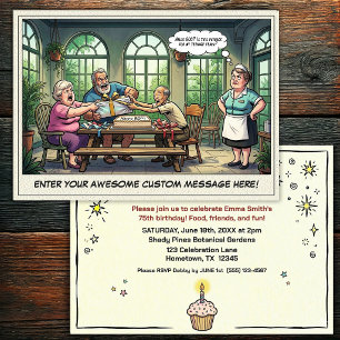 Invitación a la fiesta de cumpleaños de personas m