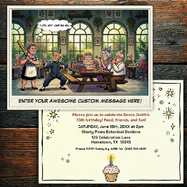 Invitación a la fiesta de cumpleaños de personas m
