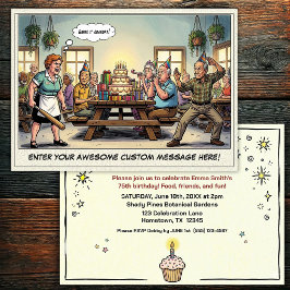 Invitación a la fiesta de cumpleaños de personas m