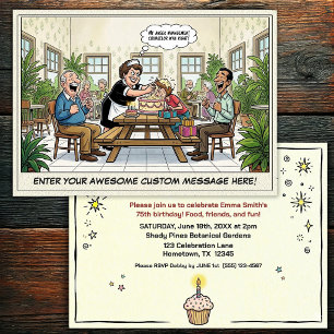Invitación a la fiesta de cumpleaños de personas m