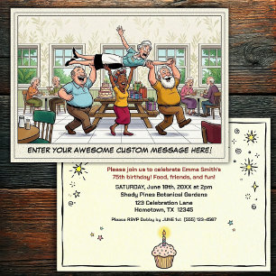 Invitación a la fiesta de cumpleaños de personas m