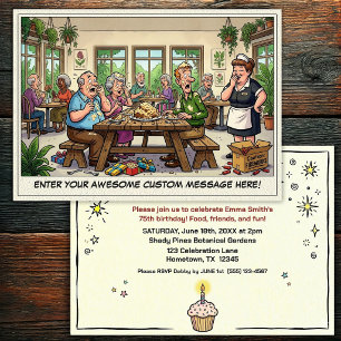 Invitación a la fiesta de cumpleaños de personas m