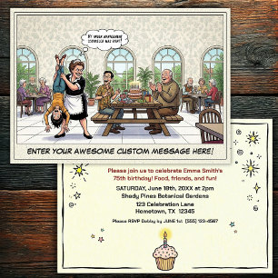 Invitación a la fiesta de cumpleaños de personas m