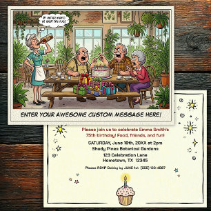 Invitación a la fiesta de cumpleaños de personas m