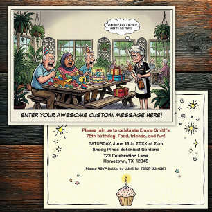 Invitación a la fiesta de cumpleaños de personas m