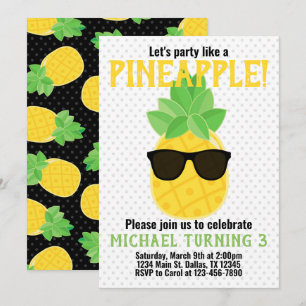 Invitación a la fiesta de cumpleaños de piña