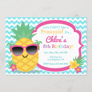 Invitación a la fiesta de cumpleaños de Pineapple 