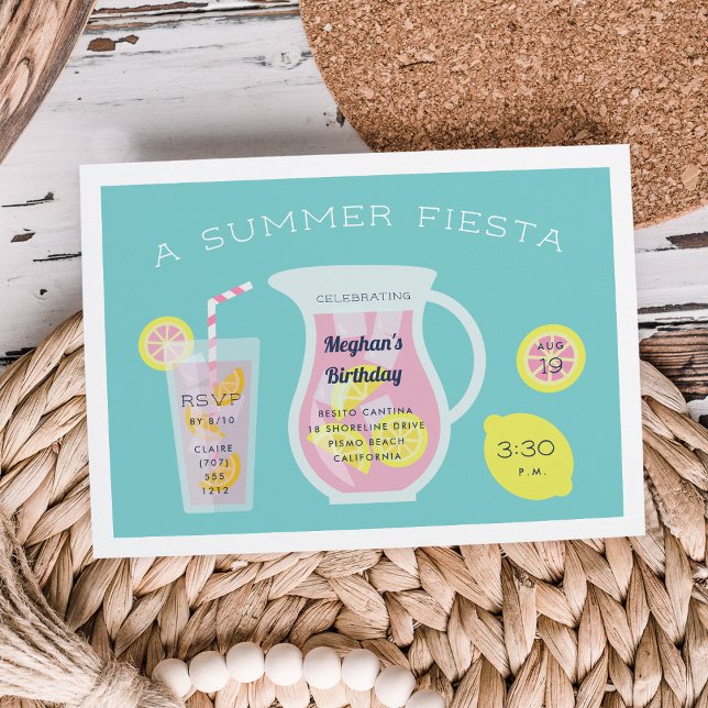 Invitación a la fiesta de cumpleaños de PInk Lemon (Subido por el creador)