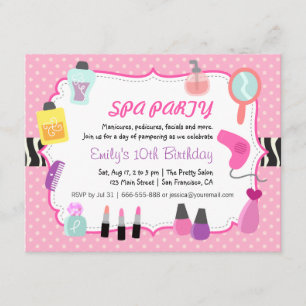 Invitación a la Fiesta de Cumpleaños de Pink Polka