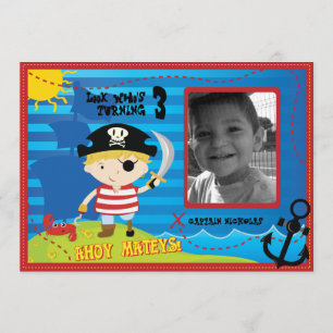Invitación a la fiesta de cumpleaños de Pirate Boy