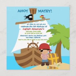 Invitación a la fiesta de cumpleaños de Pirate Shi