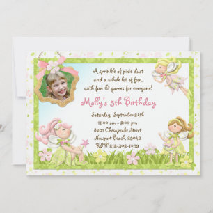 Invitación a la fiesta de cumpleaños de Pixie Fair