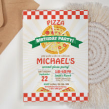 Invitación a la fiesta de cumpleaños de Pizza