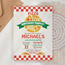 Invitación a la fiesta de cumpleaños de Pizza
