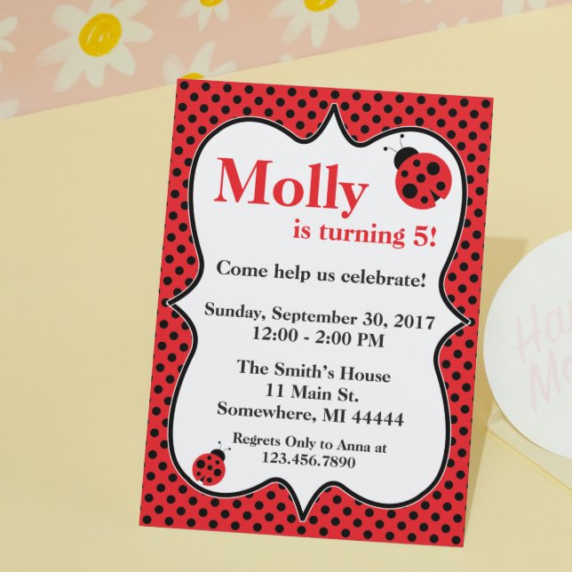 Invitación a la fiesta de cumpleaños de Polkadot L (Subido por el creador)