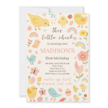 Invitación a la fiesta de cumpleaños de pollos