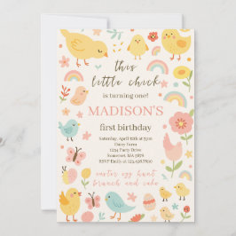 Invitación a la fiesta de cumpleaños de pollos