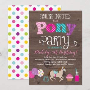 Invitación a la fiesta de cumpleaños de Pony