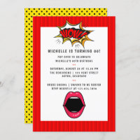 Invitación a la fiesta de cumpleaños de Pop Art Co